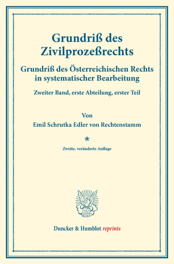 Cover: Grundriß des Zivilprozeßrechts