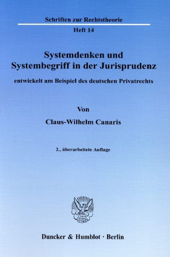 Cover: Systemdenken und Systembegriff in der Jurisprudenz,