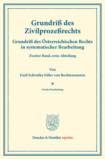 Cover: Grundriß des Zivilprozeßrechts