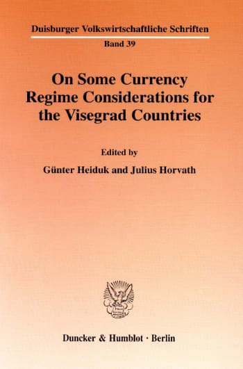 Cover: On Some Currency Regime Considerations for the Visegrad Countries