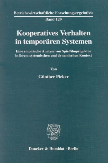 Cover: Kooperatives Verhalten in temporären Systemen