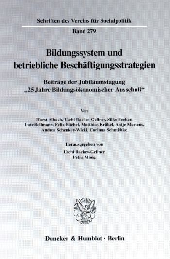 Cover: Bildungssystem und betriebliche Beschäftigungsstrategien