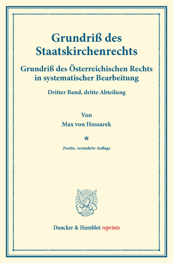 Cover: Grundriß des Staatskirchenrechts