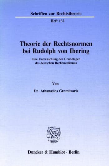 Cover: Theorie der Rechtsnormen bei Rudolph von Ihering