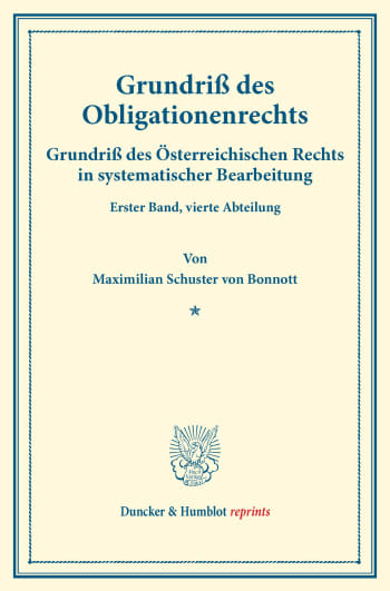 Cover: Grundriß des Obligationenrechts