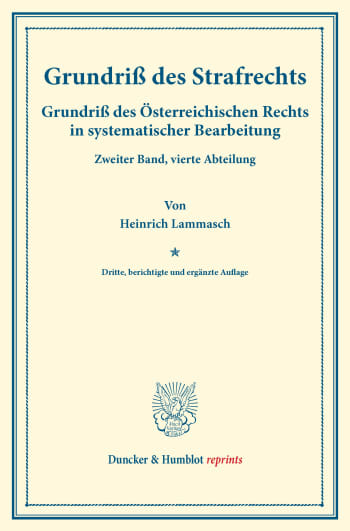 Cover: Grundriß des Strafrechts