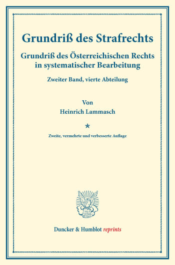 Cover: Grundriß des Strafrechts