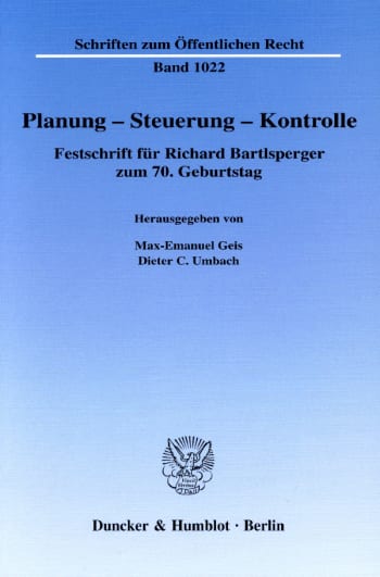Cover: Planung – Steuerung – Kontrolle