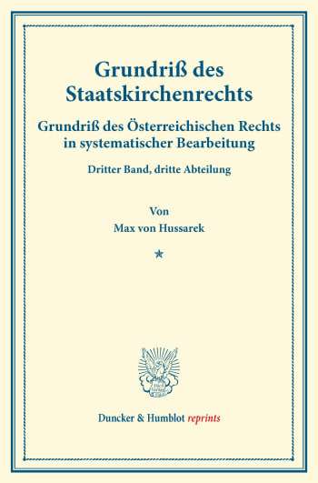 Cover: Grundriß des Staatskirchenrechts