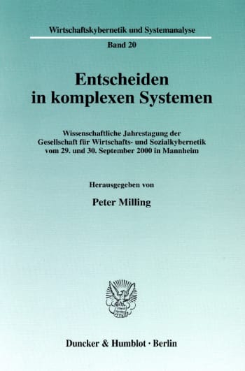 Cover: Entscheiden in komplexen Systemen