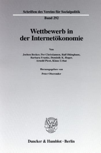 Cover: Wettbewerb in der Internetökonomie