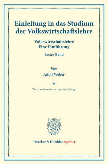 Cover: Einleitung in das Studium der Volkswirtschaftslehre