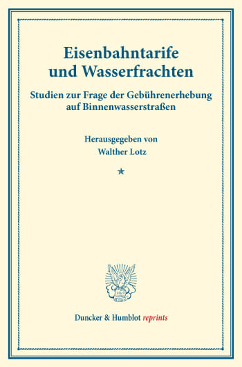 Cover: Eisenbahntarife und Wasserfrachten