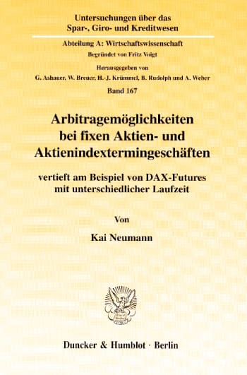 Cover: Arbitragemöglichkeiten bei fixen Aktien- und Aktienindextermingeschäften