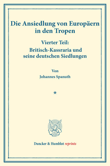 Cover: Britisch-Kassraria und seine deutschen Siedlungen