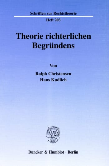 Cover: Theorie richterlichen Begründens