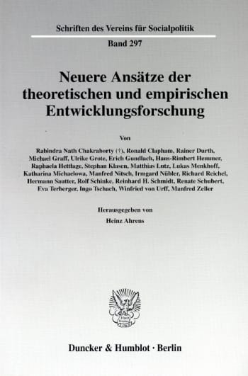 Cover: Neuere Ansätze der theoretischen und empirischen Entwicklungsforschung