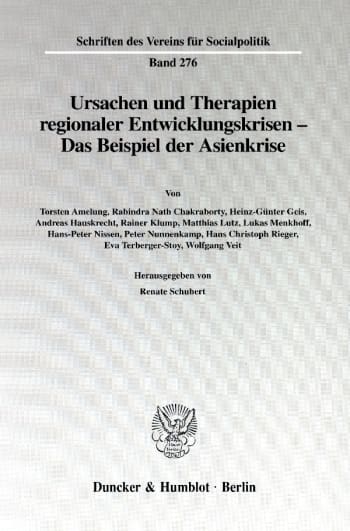 Cover: Ursachen und Therapien regionaler Entwicklungskrisen -