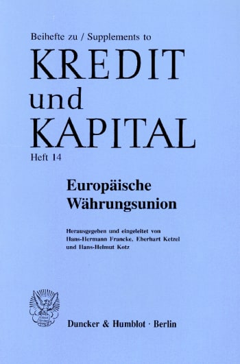 Cover: Europäische Währungsunion