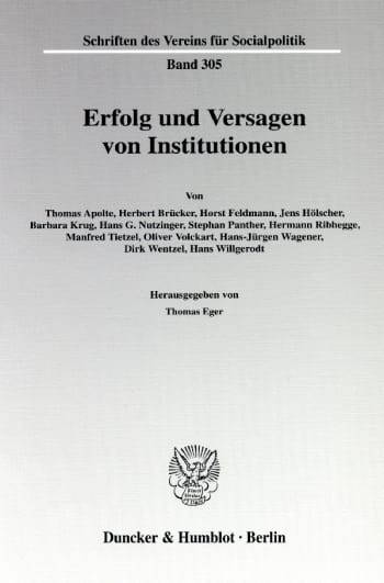 Cover: Erfolg und Versagen von Institutionen