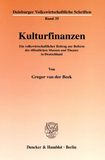 Cover: Kulturfinanzen