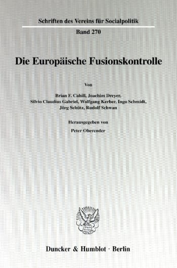 Cover: Die Europäische Fusionskontrolle