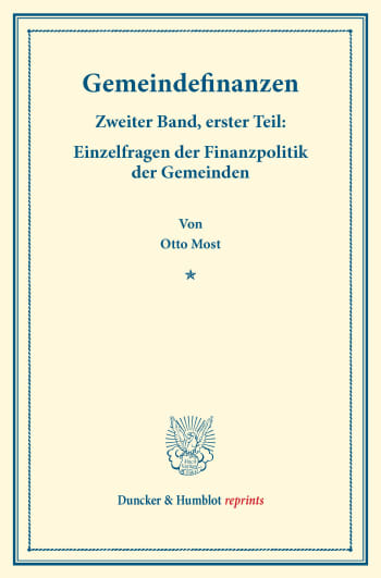 Cover: Gemeindefinanzen