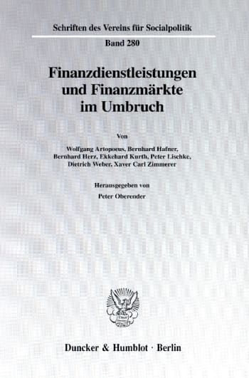 Cover: Finanzdienstleistungen und Finanzmärkte im Umbruch