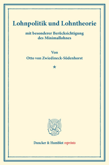 Cover: Lohnpolitik und Lohntheorie