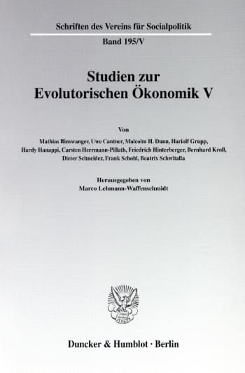 Cover: Studien zur Evolutorischen Ökonomik V