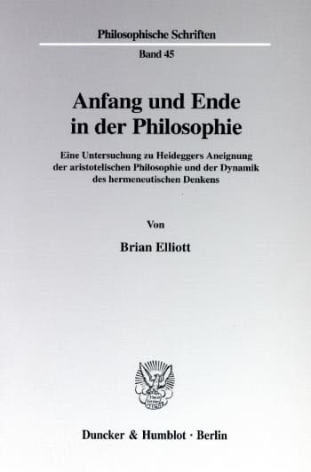 Cover: Anfang und Ende in der Philosophie