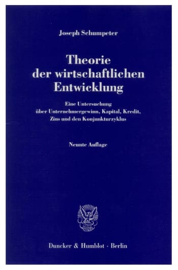 Cover: Theorie der wirtschaftlichen Entwicklung