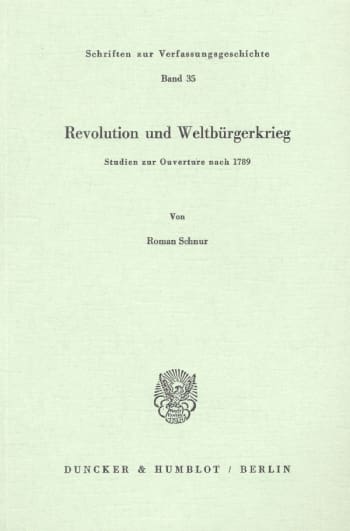 Cover: Revolution und Weltbürgerkrieg