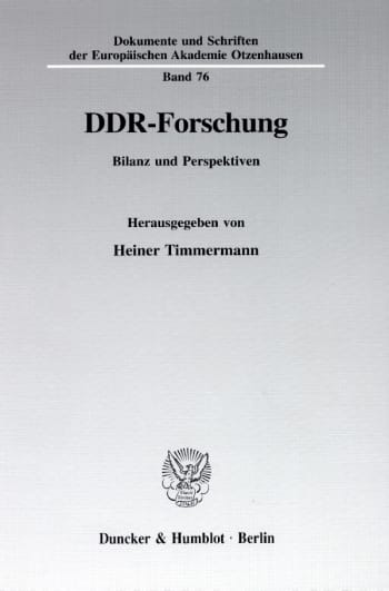 Cover: DDR-Forschung