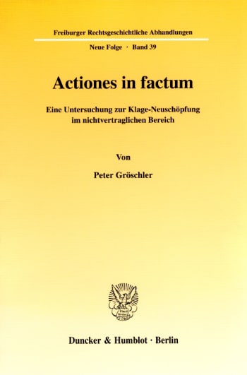 Cover: Actiones in factum