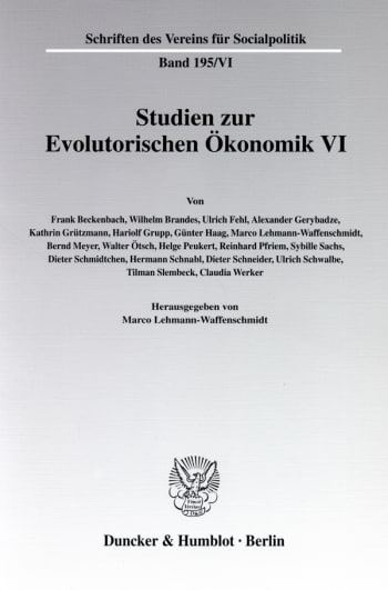 Cover: Studien zur Evolutorischen Ökonomik VI