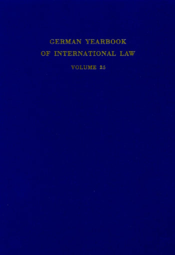 Cover: German Yearbook of International Law / Jahrbuch für Internationales Recht