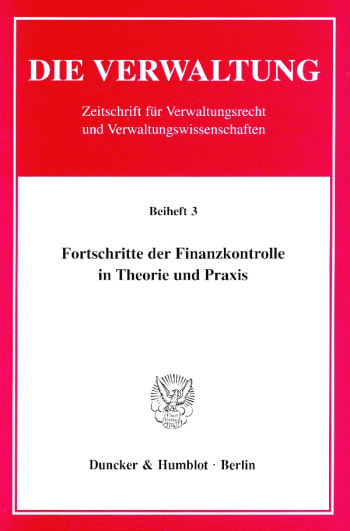 Cover: Fortschritte der Finanzkontrolle in Theorie und Praxis