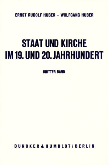 Cover: Staat und Kirche im 19. und 20. Jahrhundert