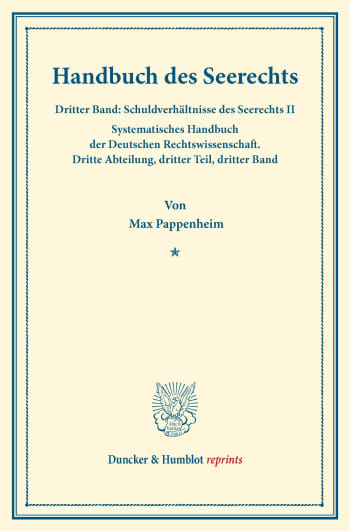 Cover: Handbuch des Seerechts