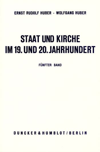 Cover: Staat und Kirche im 19. und 20. Jahrhundert