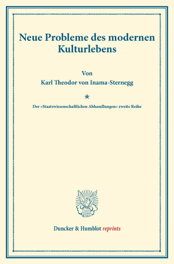 Cover: Neue Probleme des modernen Kulturlebens