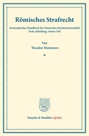 Cover: Römisches Strafrecht