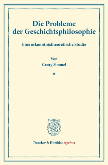 Cover: Die Probleme der Geschichtsphilosophie