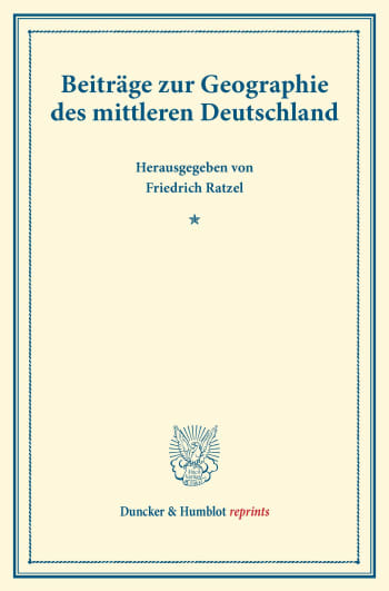 Cover: Beiträge zur Geographie des mittleren Deutschland