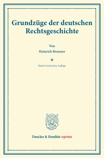 Cover: Grundzüge der deutschen Rechtsgeschichte