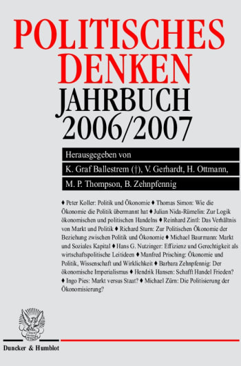 Cover: Politisches Denken. Jahrbuch 2006/2007