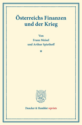 Cover: Österreichs Finanzen und der Krieg