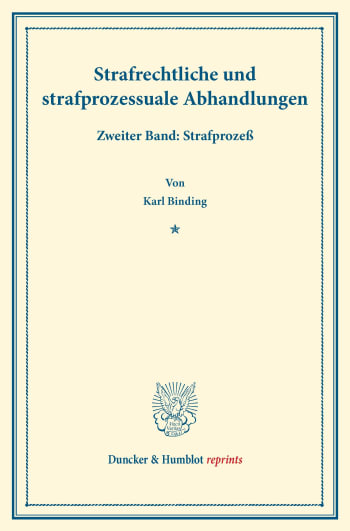 Cover: Strafrechtliche und strafprozessuale Abhandlungen