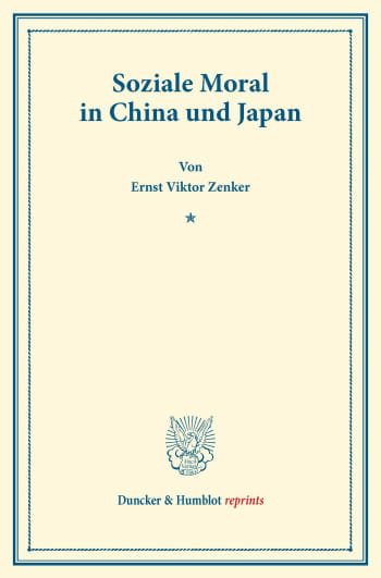 Cover: Soziale Moral in China und Japan